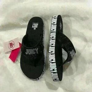 Juicy Couture NWT size 10 Y2K style platform flip flops w/ bling